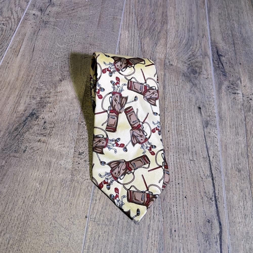 Vintage Golf ⛳️ Novelty Necktie 👔 100% Silk